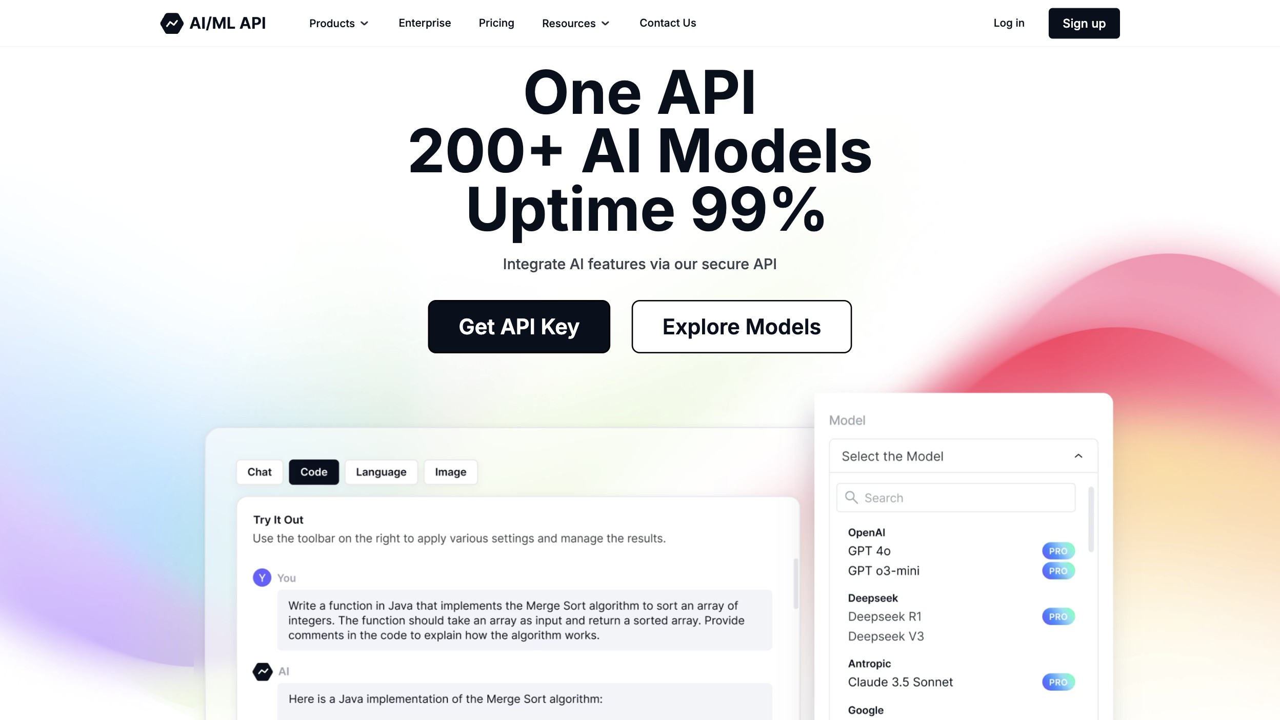 AI/ML API截图
