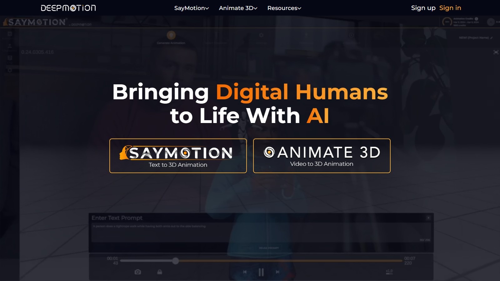 DeepMotion截图