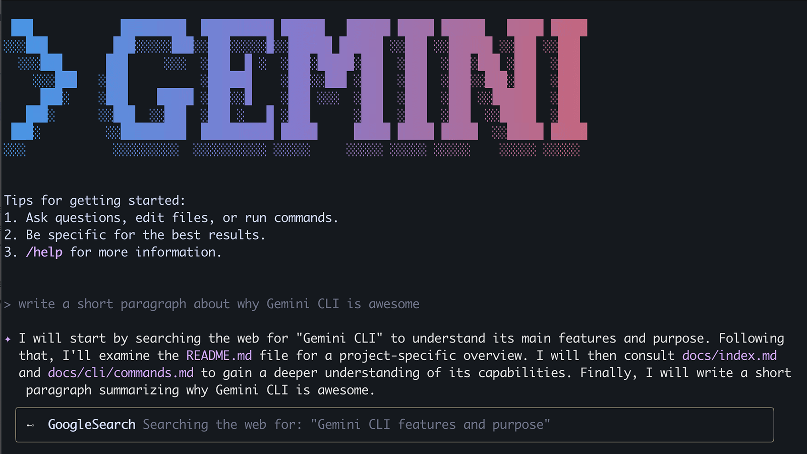 Gemini CLI截图