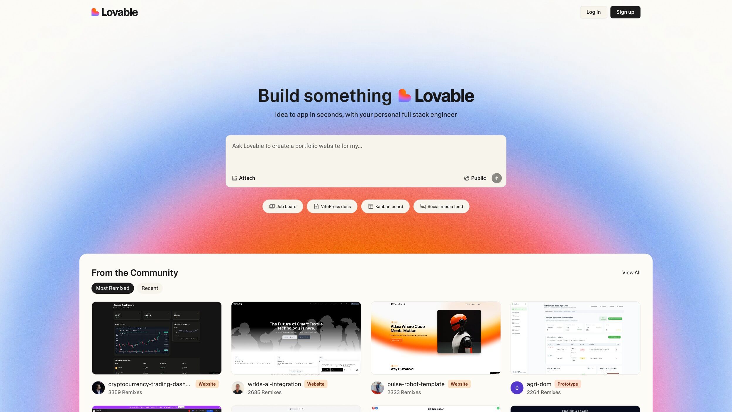 Lovable截图