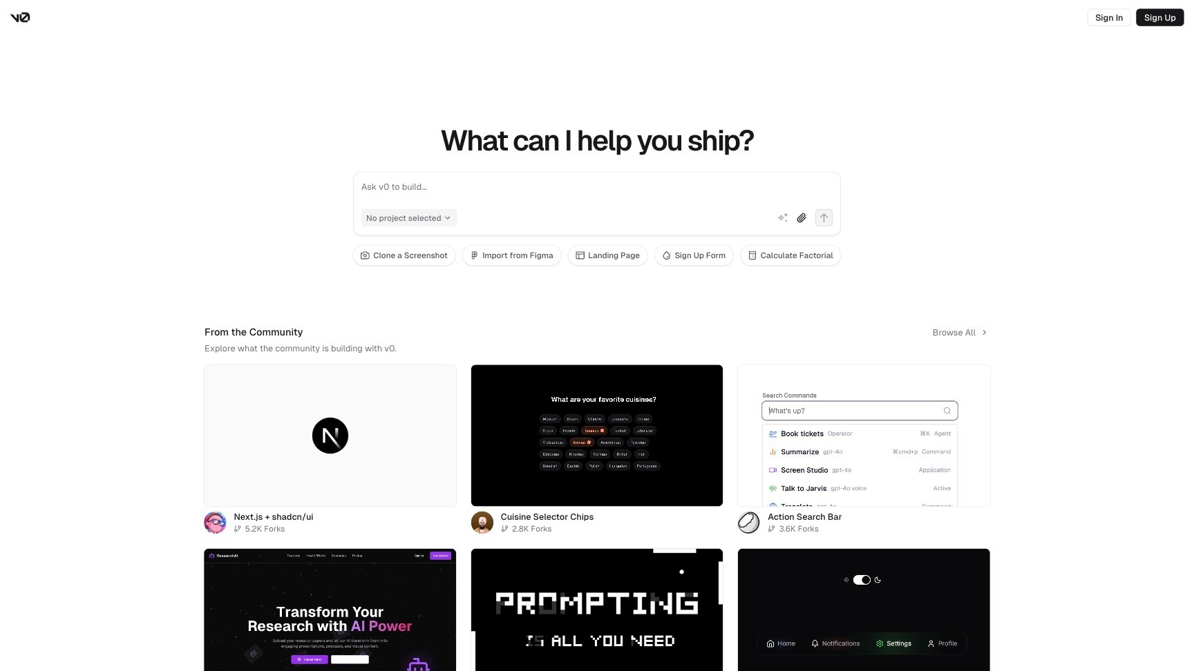 v0.dev截图